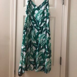 2XL Old Navy Leaf Print Fit and Flare Dress